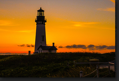 Yaquina Head Lighthouse in Newport Oregon by Skip Weeks