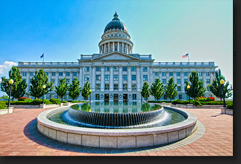 Utah State Capitol Building - Back by Skip Weeks