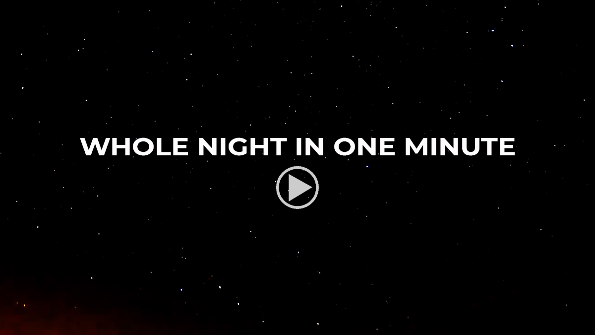 Whole Night of Stars in One Minute Time Lapse by Skip Weeks