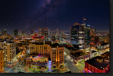 San Diego at Night by Skip Weeks