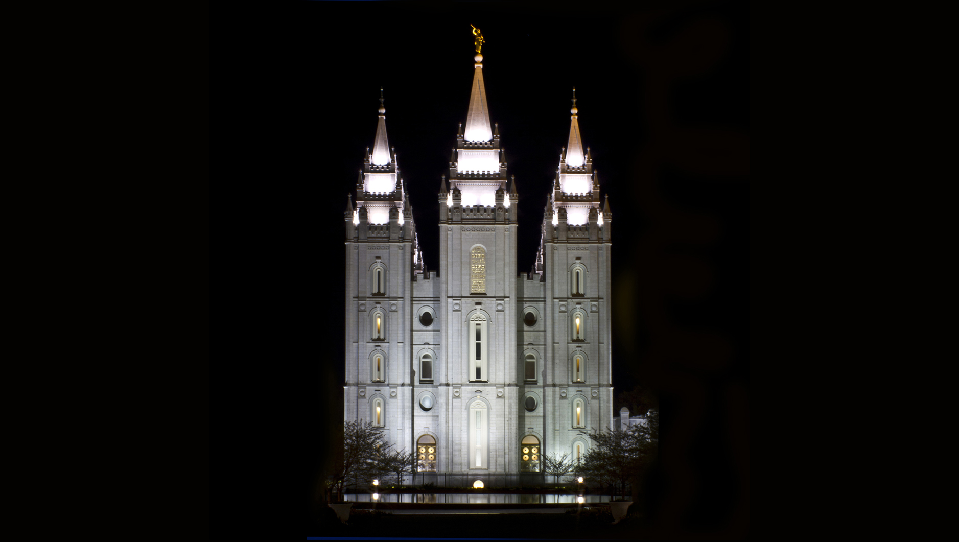 The Salt Lake Temple at Night by Skip Weeks