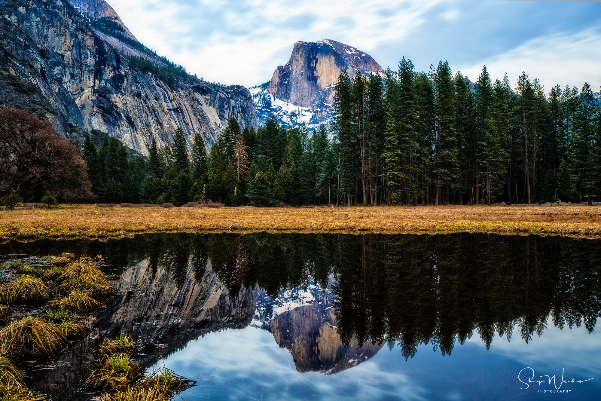 Half Dome Reflection by Skip Weeks