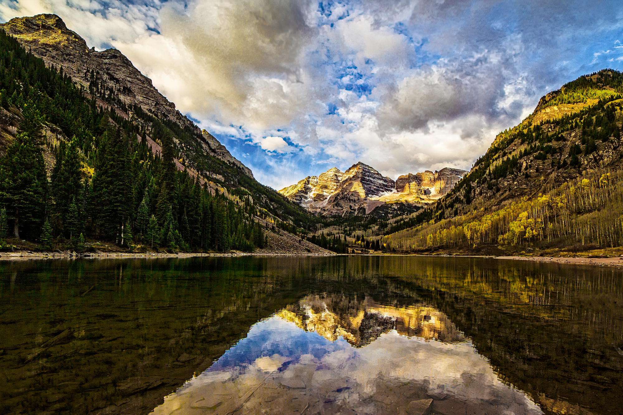 MAROON BELLS NEAR ASPEN COLORADO
