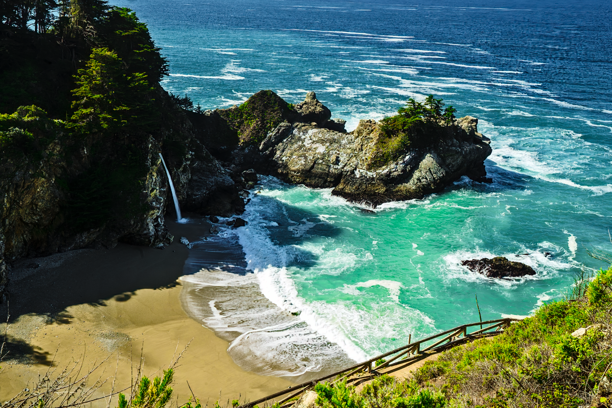 McWay Falls On The Coast of Big Sur in California