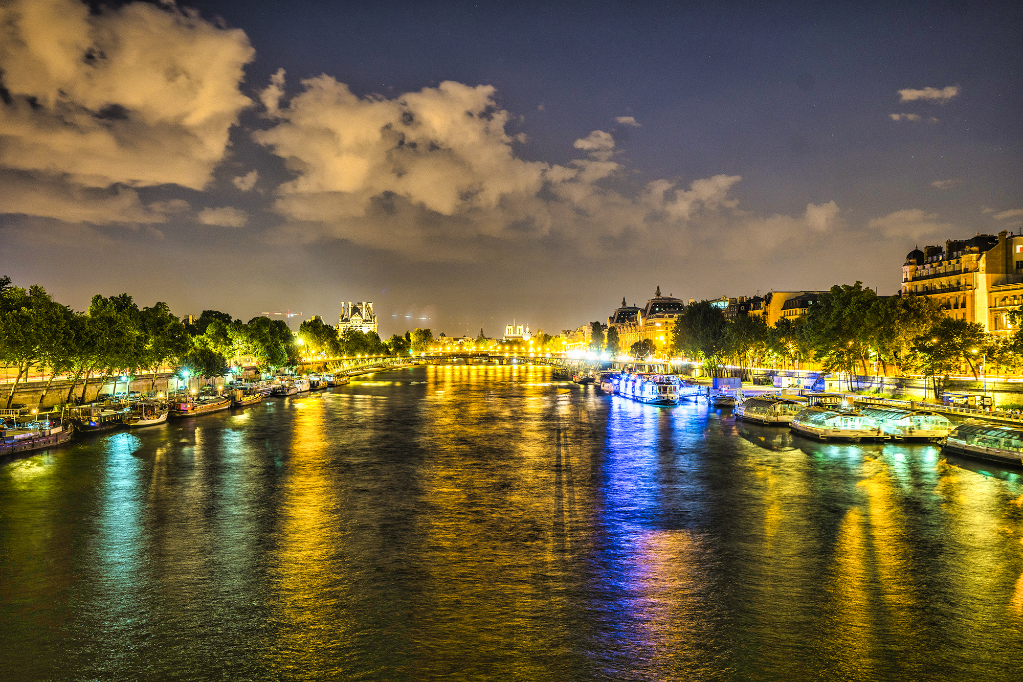 The Seine At Midnight in Paris