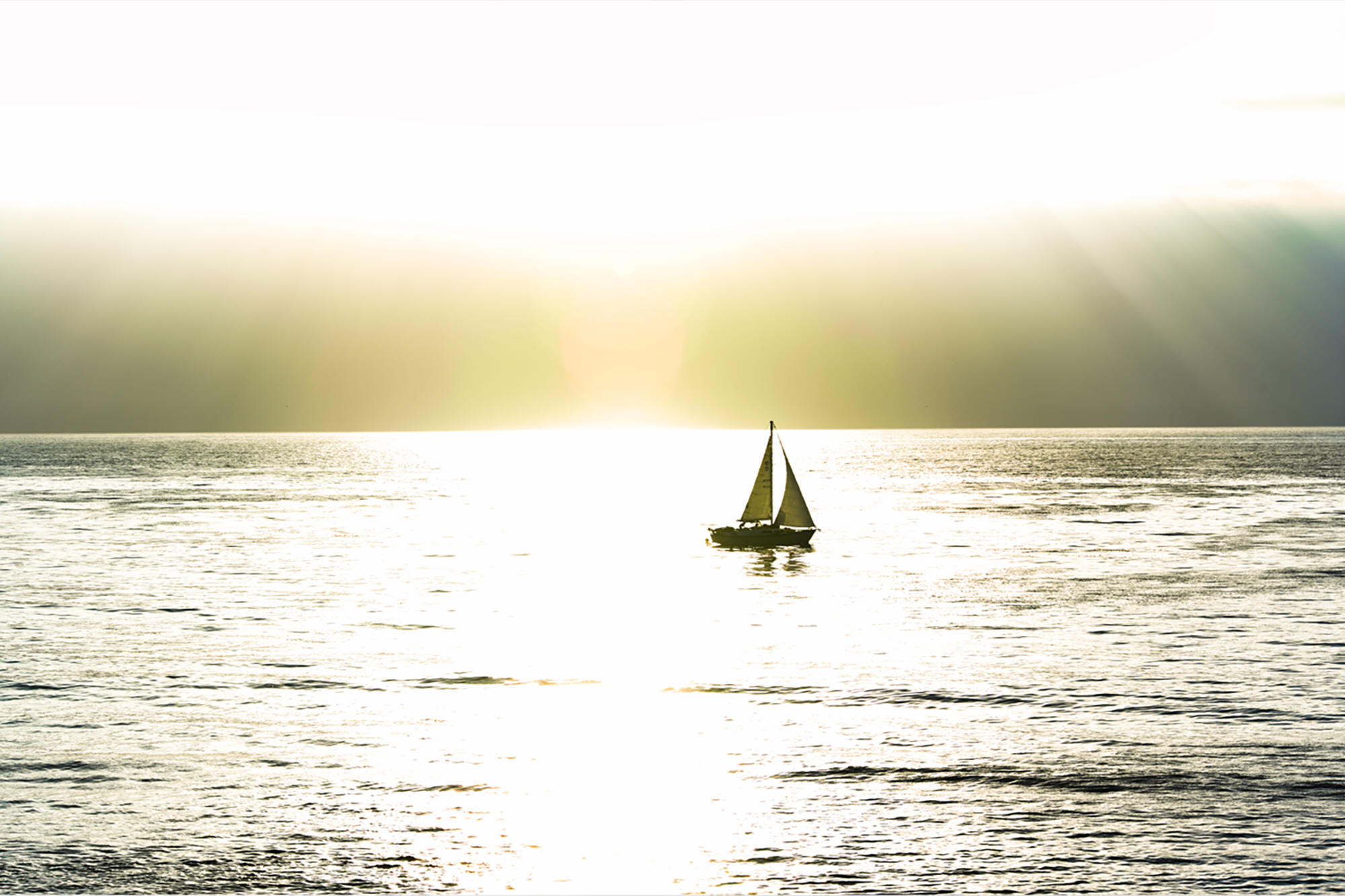 Sailing at Sunset by Skip Weeks