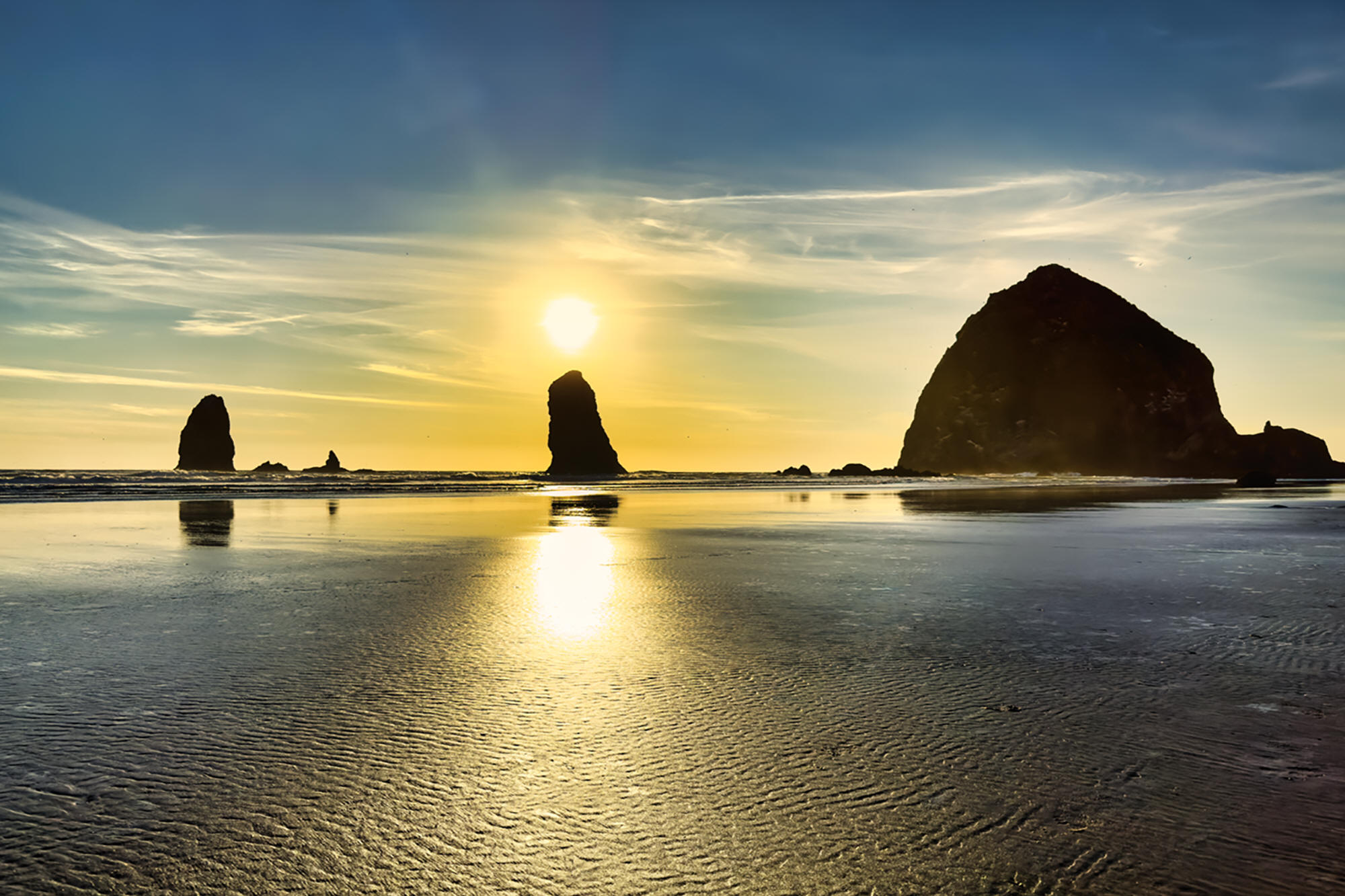 Canon Beach Peaks by Skip Weeks