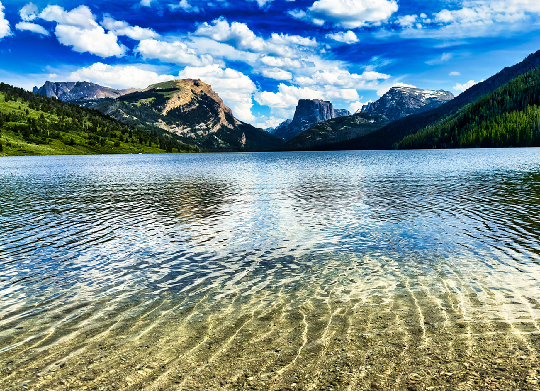 Green River Lake From the Shore by Skip Weeks